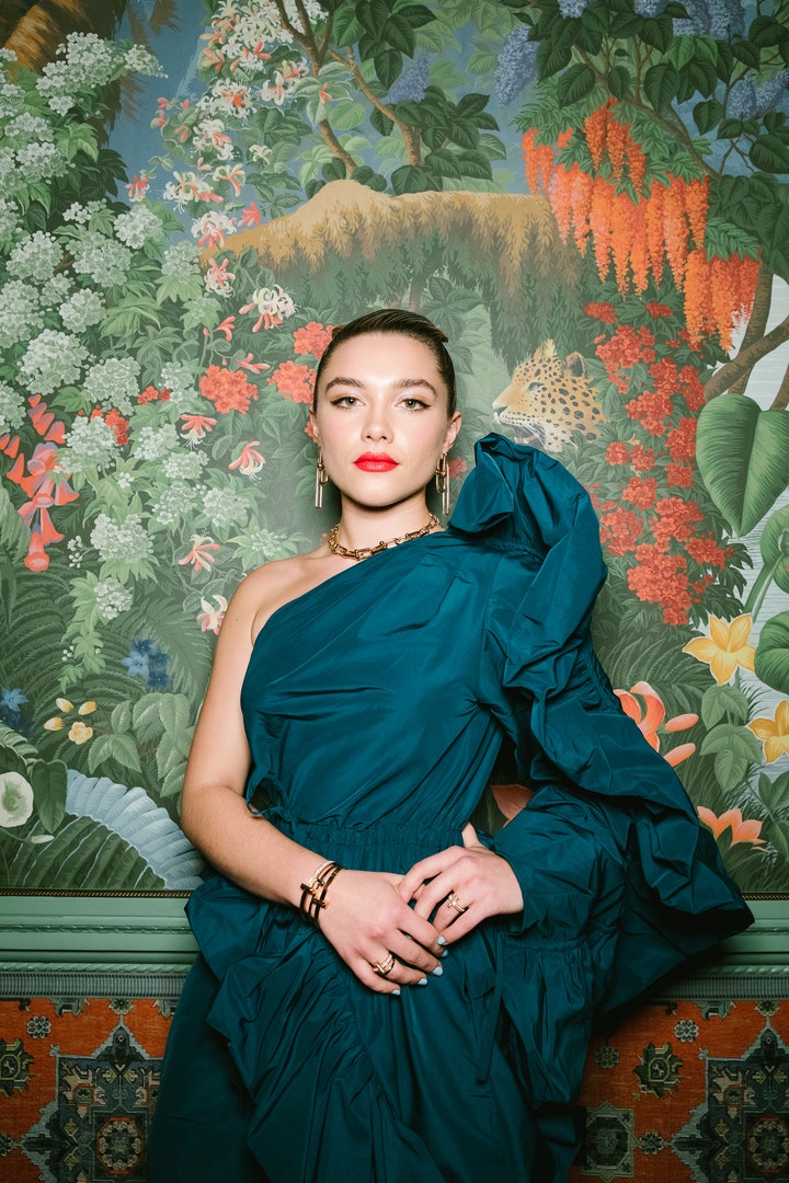 Florence Pugh attends the Tiffany X Vogue Fashion and Film Party at Annabel's