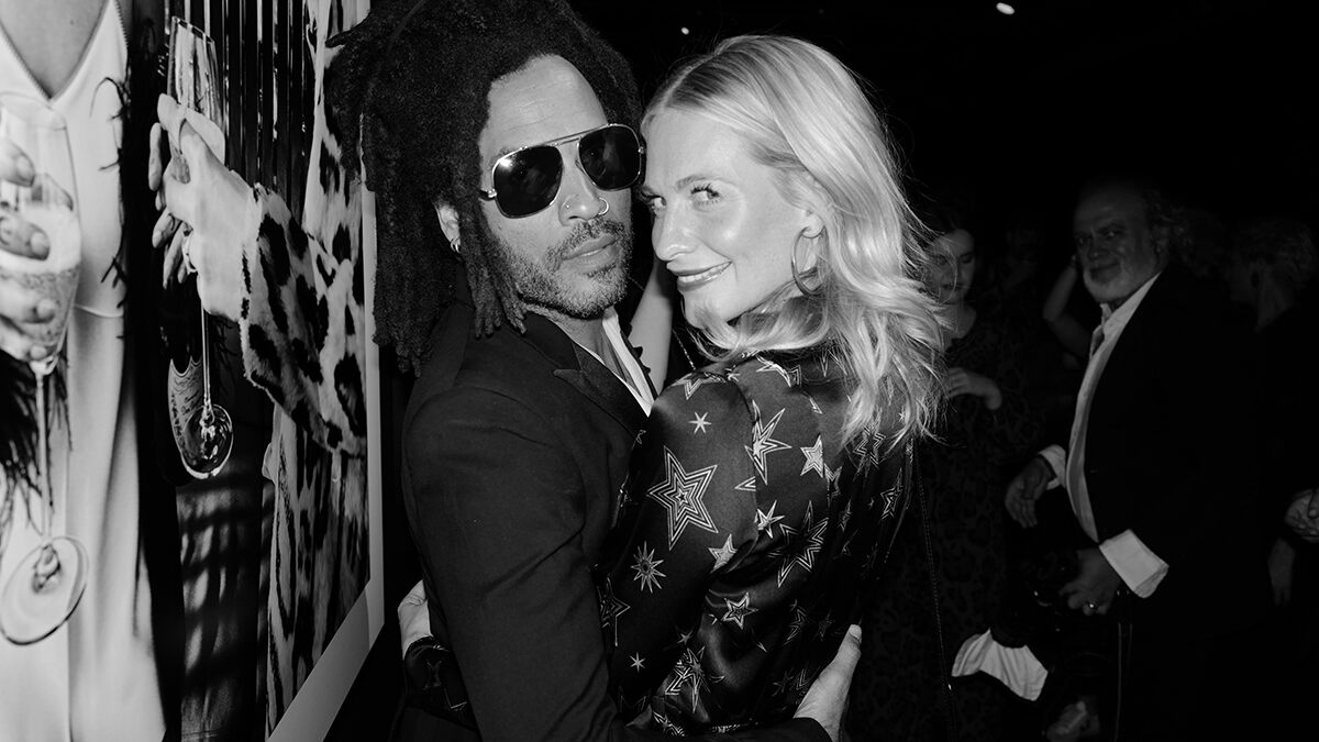 Poppy Delevingne and Lenny Kravitz at the Dom Pérignon Assemblage Exhibition