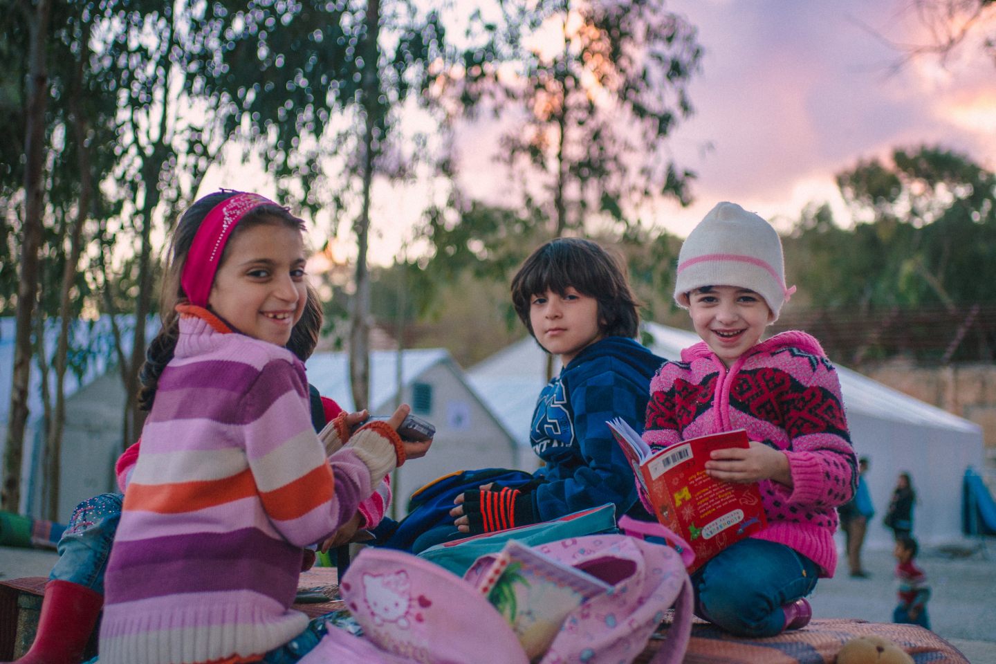 Children in the Leros camp