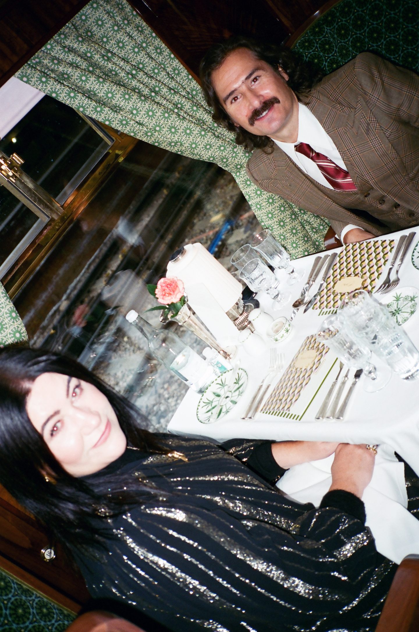 Anna-Marie and Ben Cobb on board the Belmond British Pullman