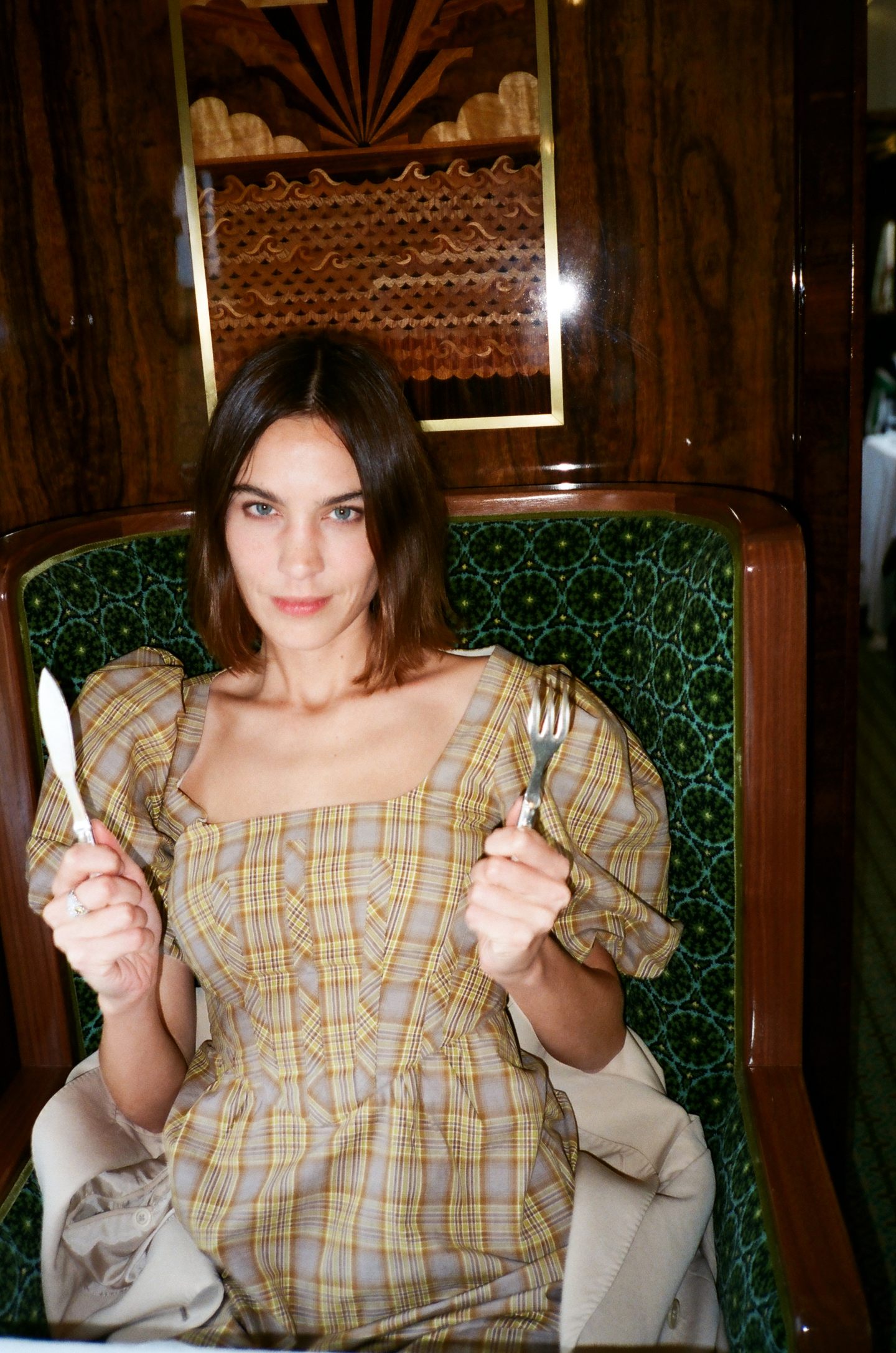Alexa Chung on board the Belmond British Pullman
