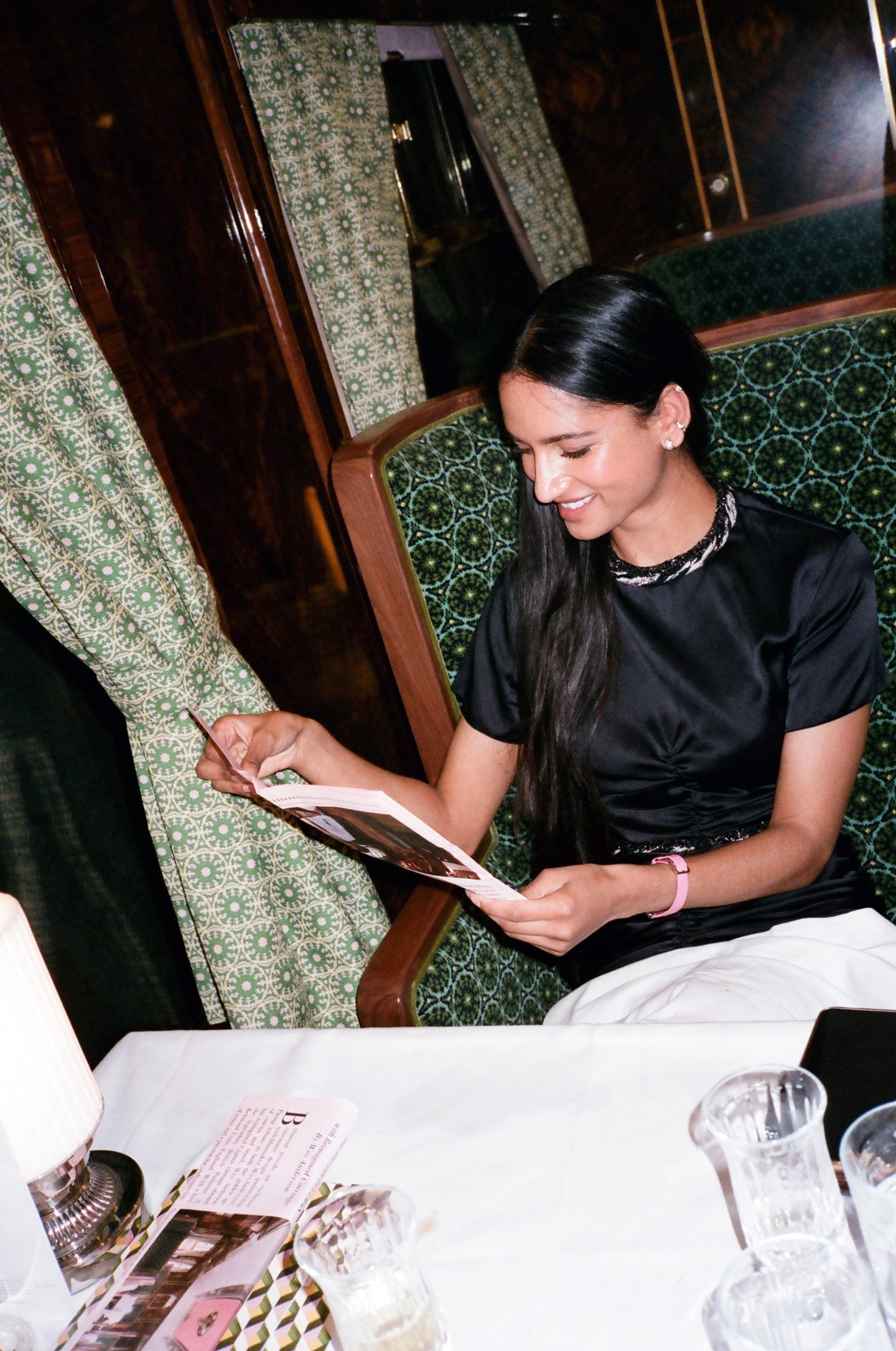 Amita Suman on board the Belmond British Pullman