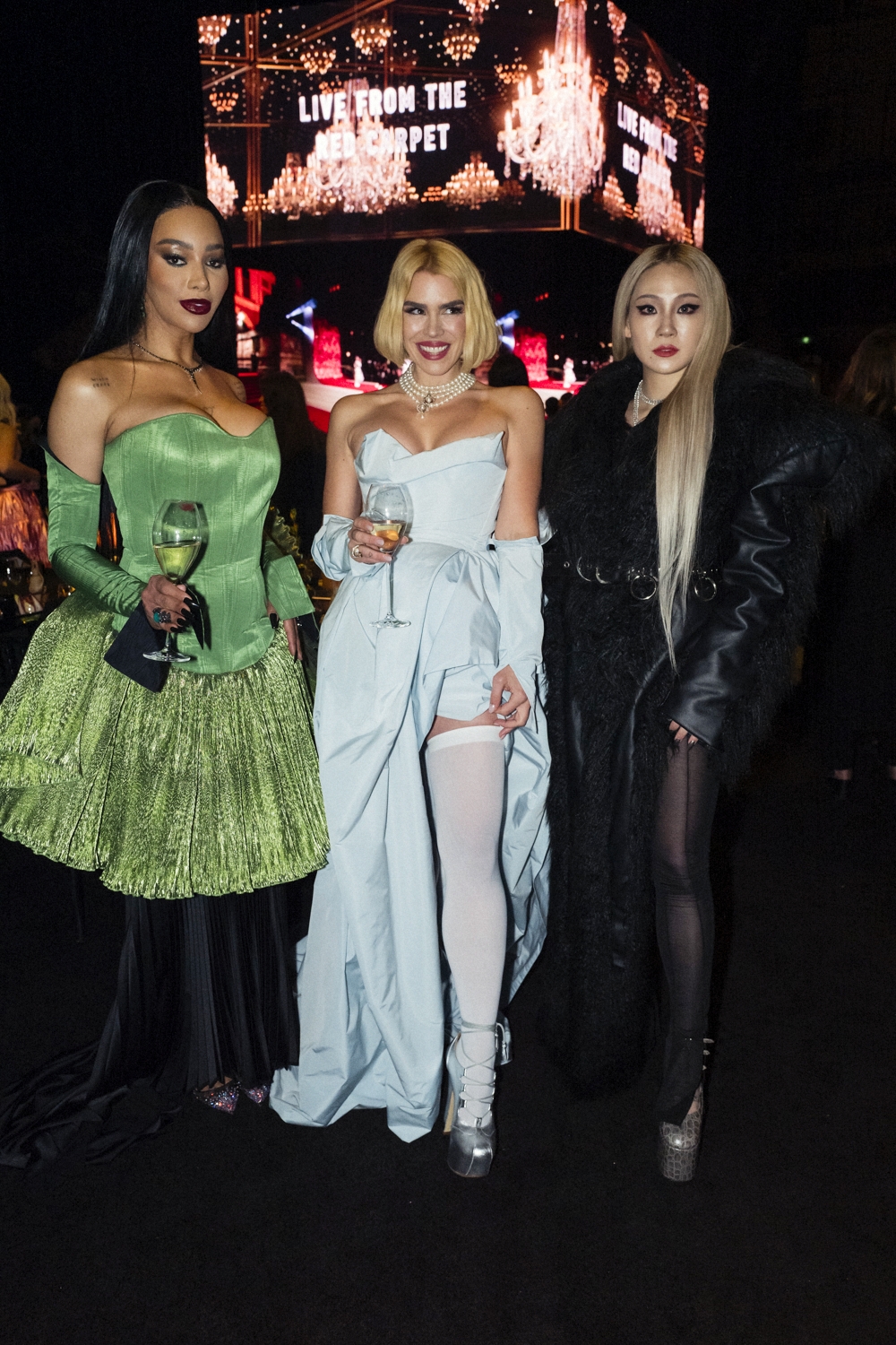 Munroe Bergdorf, Billie Piper, and CL at the Fashion Awards